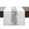 Bieżnik z cyrkoniami w kolorze różowym 40x140cm