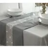 Bieżnik z cyrkoniami w kolorze zielonym 40x140cm