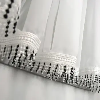 Firana woal BOHO 150x400cm biała L157