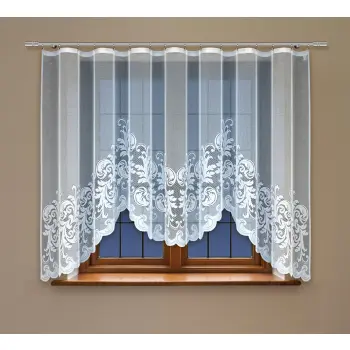Firanka gotowa biała 160x300 żakardowa 24203