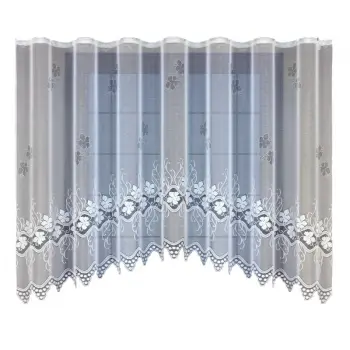 Firanka gotowa biała z taśmą 180x400cm 22257