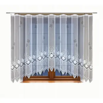 Firanka gotowa biała z taśmą 180x400cm 22257