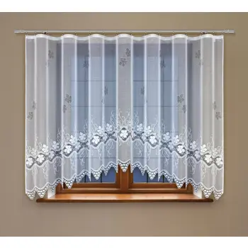 Firanka gotowa biała z taśmą 180x400cm 22257