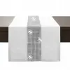 Bieżnik z cyrkoniami szary cyrkonie 40x140cm
