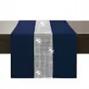 Bieżnik z cyrkoniami szary cyrkonie 40x140cm