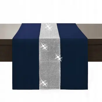 Bieżnik z cyrkoniami szary cyrkonie 40x140cm