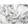 Zasłona boho kwiaty biała czarna 250x145cm