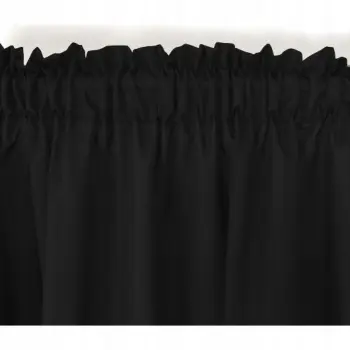 Zasłona boho kwiaty biała czarna 250x145cm