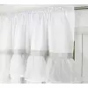 Firana biała woal falbany cyrkonie taśma 250x145cm