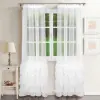 Firana woal biała DOLLY falbany 250x145cm L395i