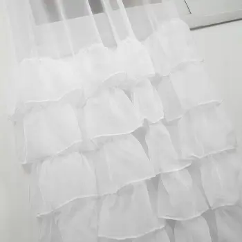 Firana woal biała DOLLY falbany taśma 250x300cm