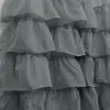 Firana woal szara przelotki DOLLY falbany 250x145
