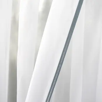 Firana biała taśma woal gipiura 180x400cm