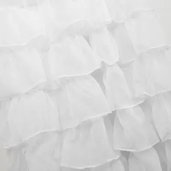 Firana woal biała przelotki DOLLY falbany 250x145