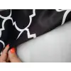 Tkanina dekoracyjna czarna biała szer 140cm