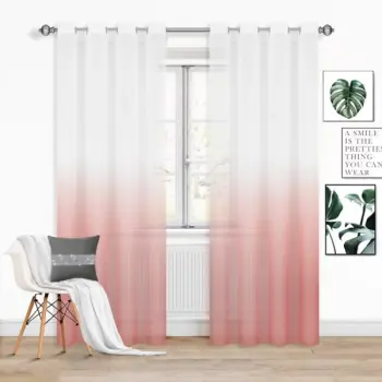 Firana przelotki woal cieniowana różowy 250x145cm