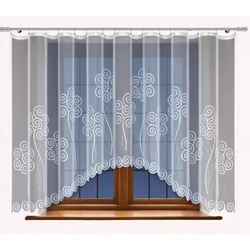 Biała firana firanka gotowa żakardowa 160x300cm