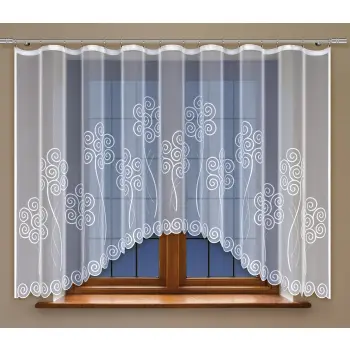 Biała firana firanka gotowa żakardowa 160x300cm