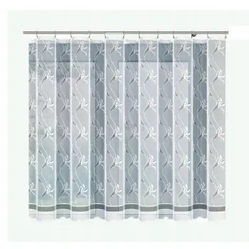 Biała firanka gotowa krótka żakardowa 150x300cm