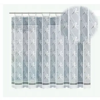 Zestaw firan biały żakard 150x300 230x200cm