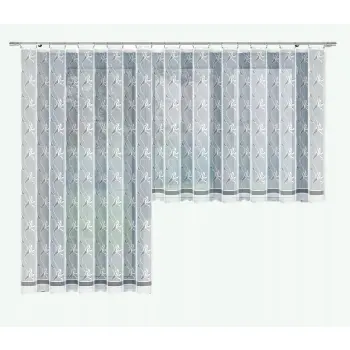 Zestaw firan biały żakard 150x300 230x200cm
