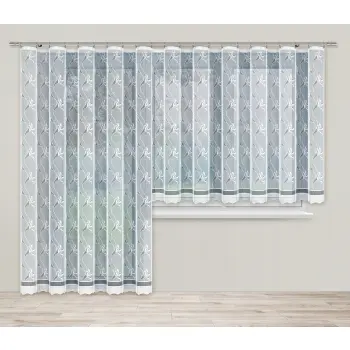 Zestaw firan biały żakard 150x300 230x200cm