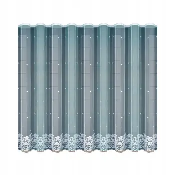 Firanka gotowa długa biała żakardowa 250x200cm