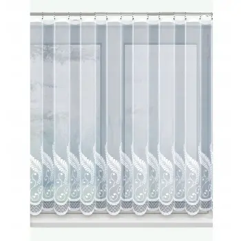 Firanka gotowa krótka biała żakardowa 180x300cm