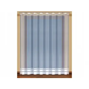 Firanka na taśmie długa żakardowa biała 280x200cm
