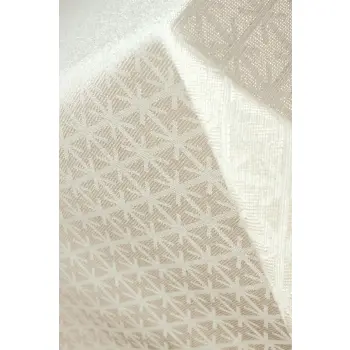 Obrus tkany biały jasny beż prostokąt 130x180cm