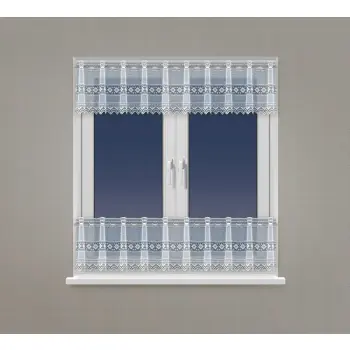 LAMBREKIN FIRANKA ŻAKARD na metry biała wys.40cm