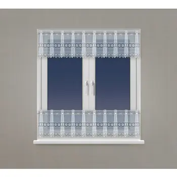 LAMBREKIN FIRANKA ŻAKARD na metry biała wys.60cm