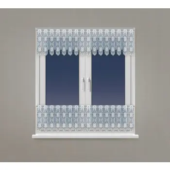 LAMBREKIN FIRANKA ŻAKARD na metry biała wys.60cm