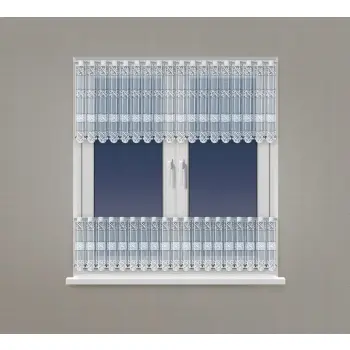 LAMBREKIN FIRANKA ŻAKARD na metry biała wys.60cm