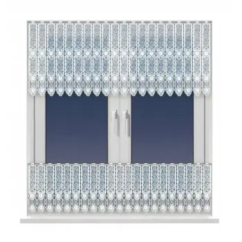 LAMBREKIN FIRANKA ŻAKARD na metry biała wys.40cm