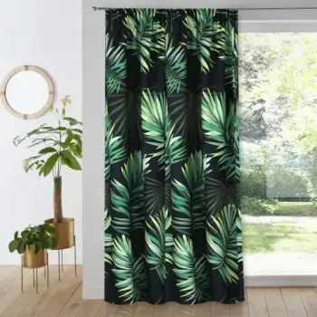 Zasłona dżungla zielone liście 250x145cm