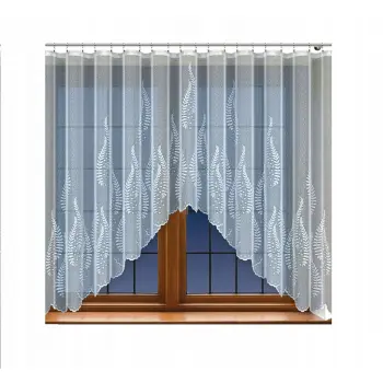 Biała firanka gotowa taśma żakardowa 150x300cm