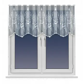 LAMBREKIN FIRANKA ŻAKARD na metry biała wys.70cm