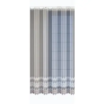 Biała firanka z taśmą żakard biała 250x200 outlet