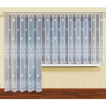 Firanka gotowa biała długa na balkon 240x200cm