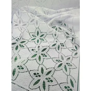 Obrus prostokątny biały żakardowy 100x150 150x100