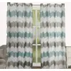 Zasłona zygzaki szare 250x145cm przelotki