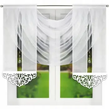 Firana panele woal batyst 140x200cm biała