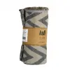 Pled koc narzuta grafit beż 150x180 cm dwustronny