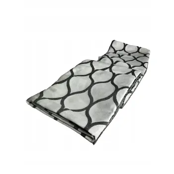 Pled koc narzuta biały grafit 150x180 maroko