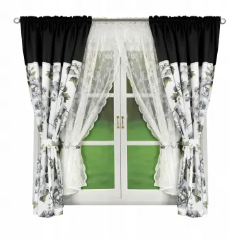Komplet firana zasłony woal tkanina wys. 160 cm