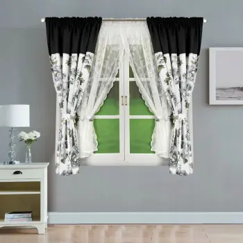Komplet firana zasłony woal tkanina wys. 160 cm