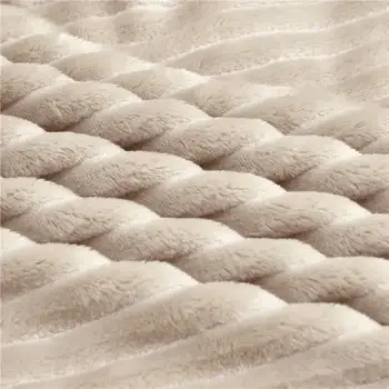 Koc narzuta mikrofibra piaskowy 200x220 miękki