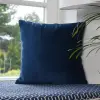 Poszewka dekoracyjna velvet welur 40x40 granatowa