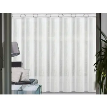 Firanka gotowa długa biała żakardowa 300x145cm